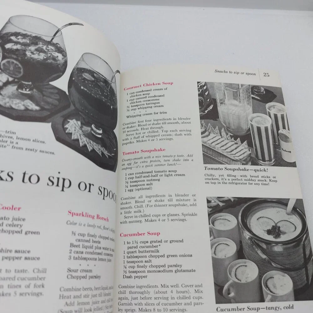 Vintage 1963 Better Homes & Garden Hardcover Cookbook Snacks And Refreshments - Picture 7 of 13